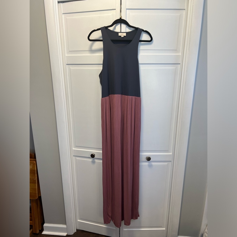 Loft Outlet Gray And Mauve Maxi Dress Size Women’s XL